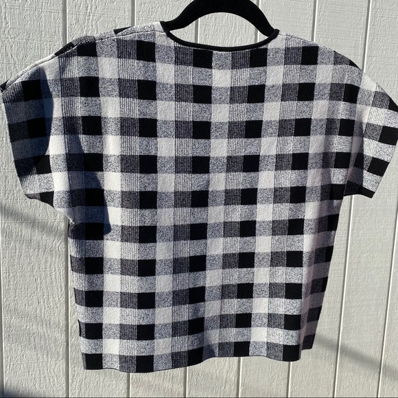 Theory Checkered Knit top, Small - Picture 5 of 13